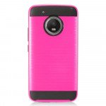 Wholesale Motorola Moto E4 Armor Hybrid Case (Hot Pink)